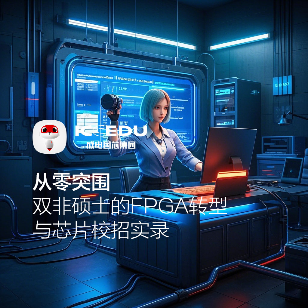 A person studying FPGA development with a laptop and development board