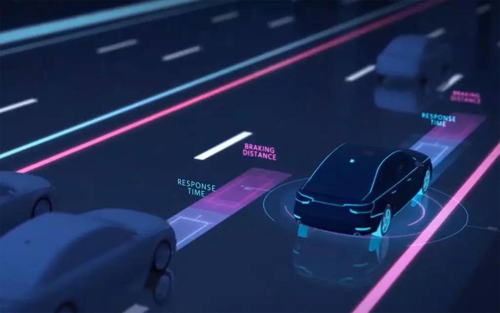 自动驾驶汽车激光雷达数据处理示意图