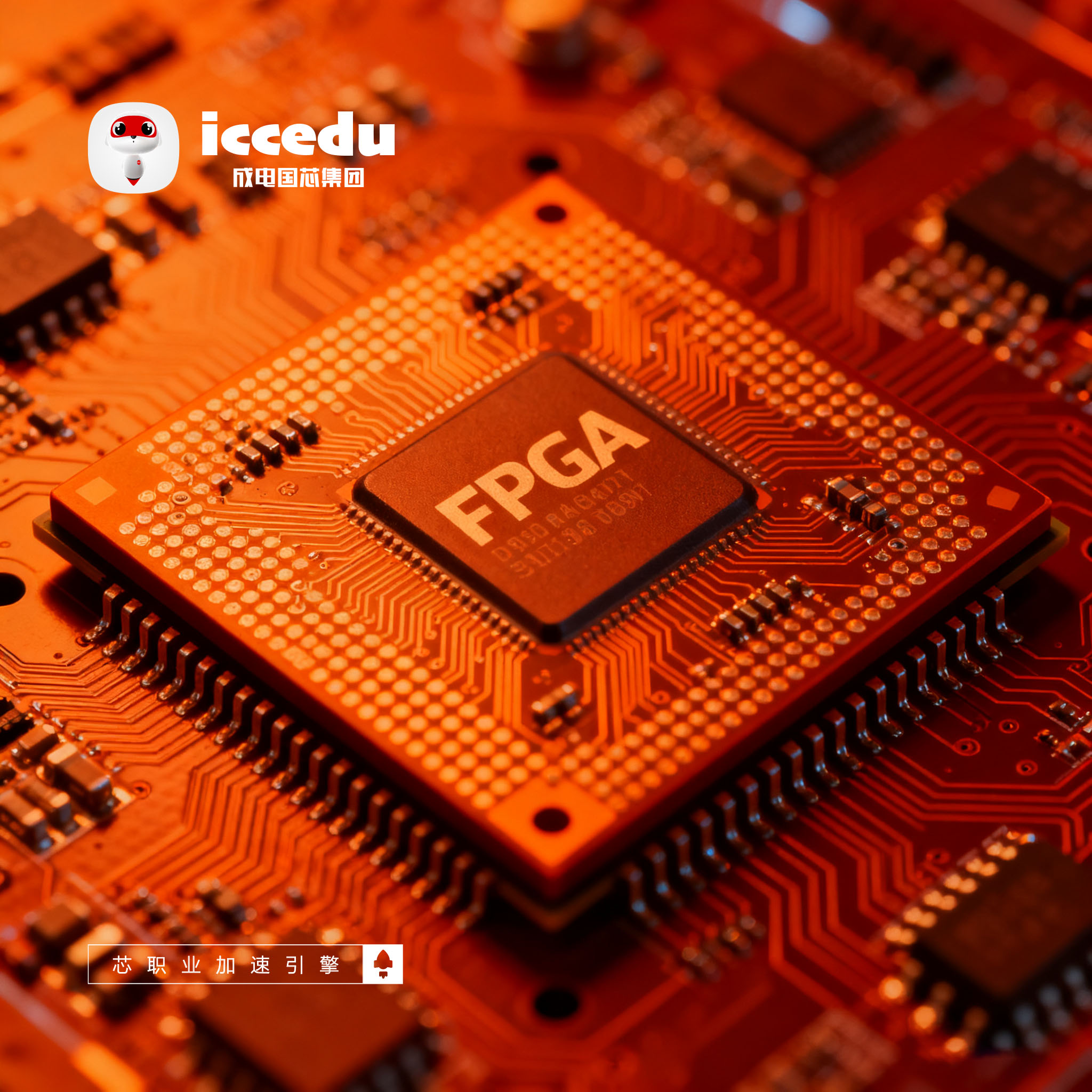 FPGA在通信、工业、航空航天、数据中心、汽车和医疗等领域的应用示意图