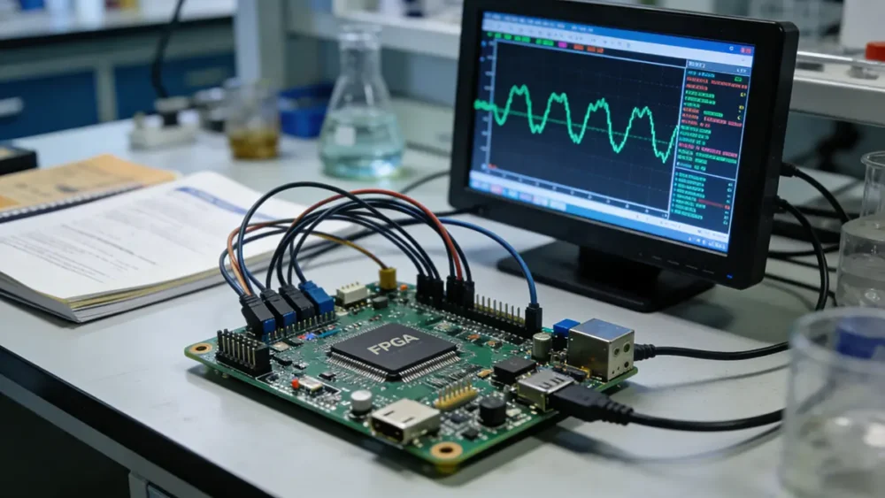 Timing constraints visualization showing signal delays